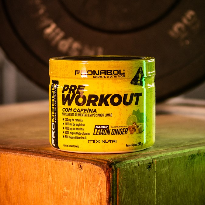 PRE-WORKOUT COM CAFEINA LEMON GINGER 240G - PRONABOL