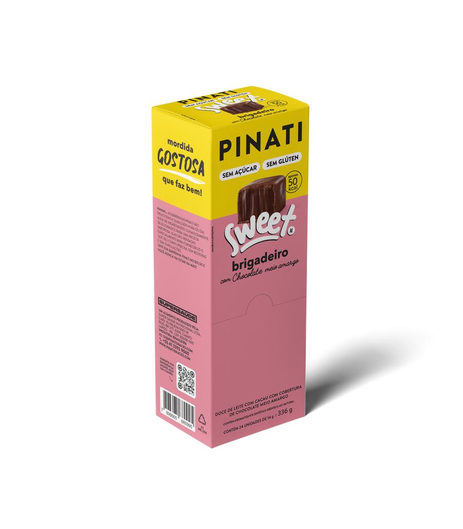 PINATI SWEET BITE BRIGADEIRO DISPLAY C/24 SEM AÇÚCAR