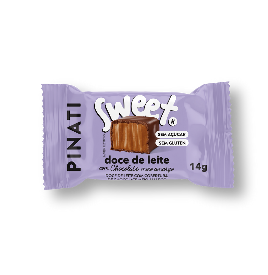 PINATI SWEET BITE DOCE DE LEITE DISPLAY C/24 SEM AÇÚCAR