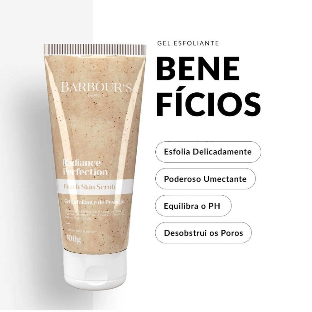 Gel Esfoliante de Pêssego p/ remoção de células mortas 100ml