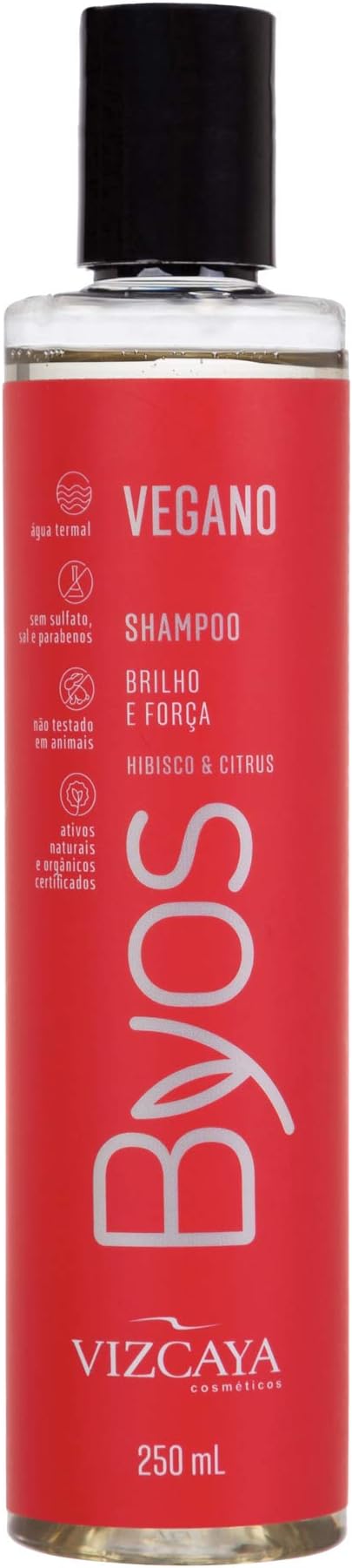 Shampoo Byos Vegano Brilho e Força 250 ml - Vizcaya