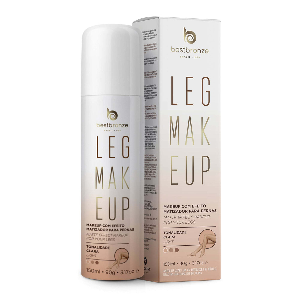 Leg Makeup Cor Clara - Maquiagem para pernas e corpo